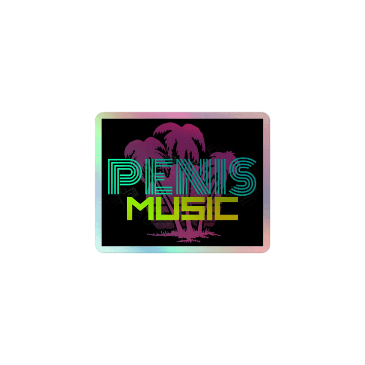 Penis Music holographic stickers product image (2)