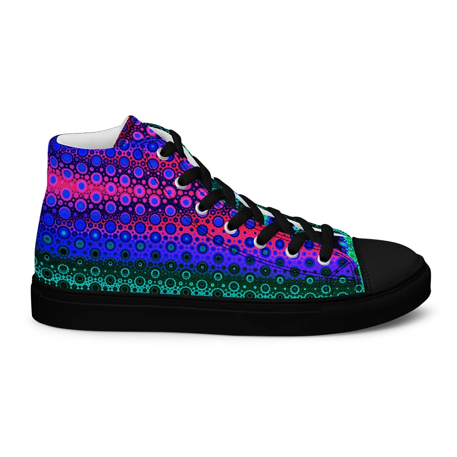Abstract Multicoloured Pattern Women's Canvas Shoes High Tops product image (27)