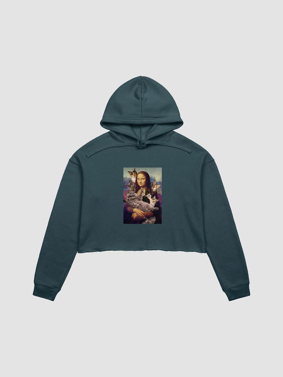 Mona Lisa Meow Cats Crop Hoodie product image (4)