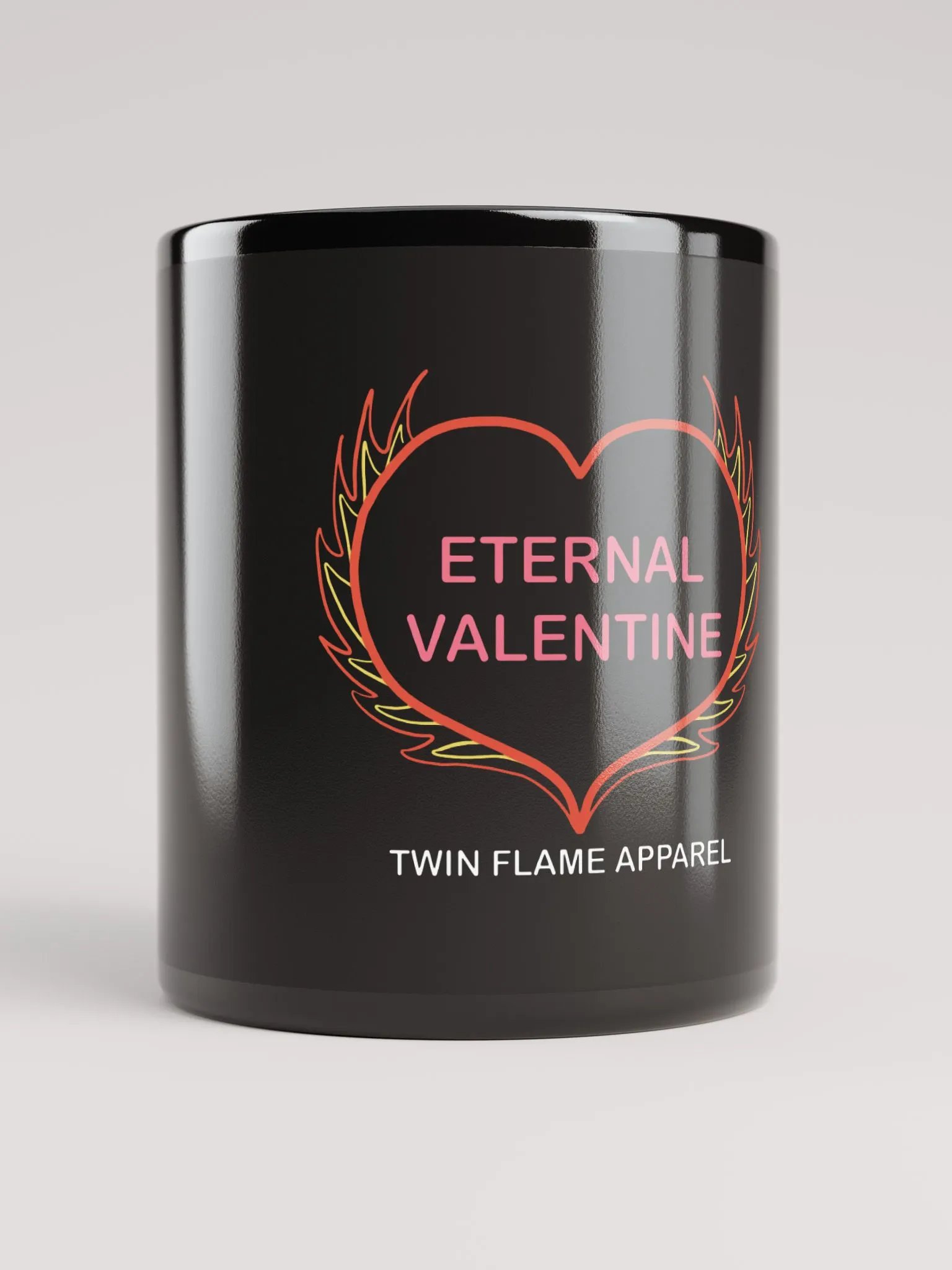 'Eternal Valentine' Black Glossy Mug product image (9)