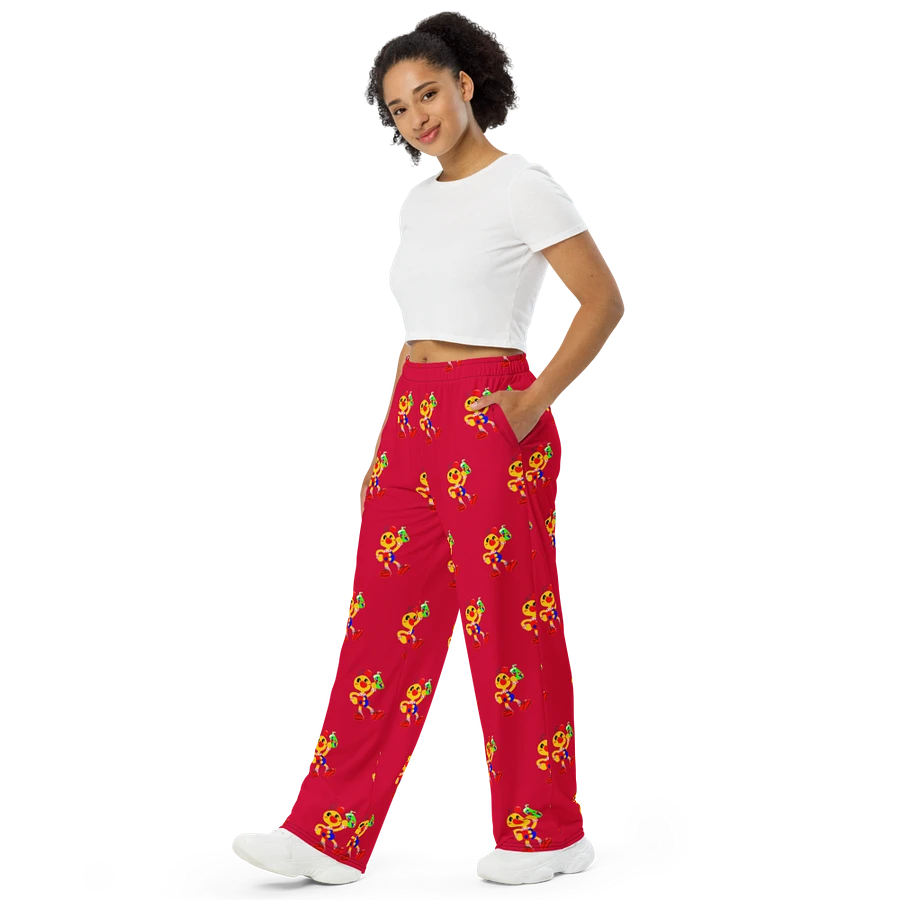 Red All-Over Boyoyoing Unisex Wide-Leg Pants product image (1)