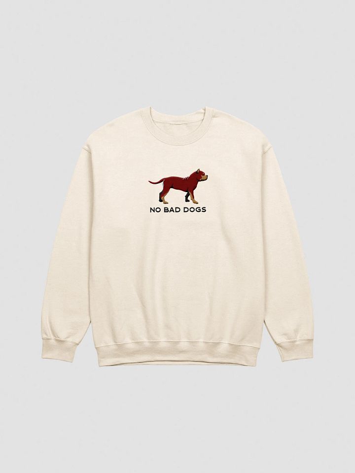 No Bad Dogs Sweatshirt (Embroidered) of an American Bully(Red & Tan) product image (13)
