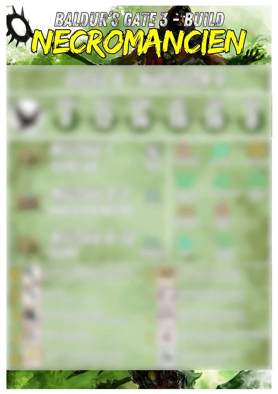 Baldur's Gate 3 : Build Nécromancien (pdf à imprimer) product image (1)