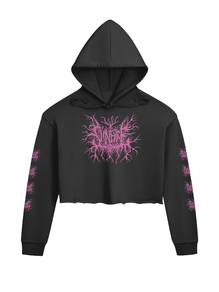 Sunfyre Pink Metal Logo Crop Hoodie product image (1)