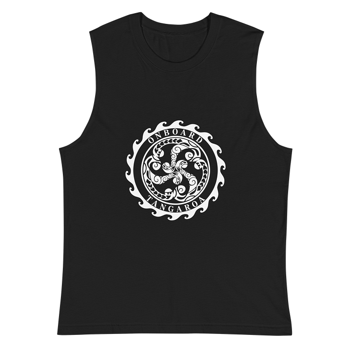 "Onboard Tangaroa" Black Muscle Tank – Simple, Strong, and Ready to Go product image (2)