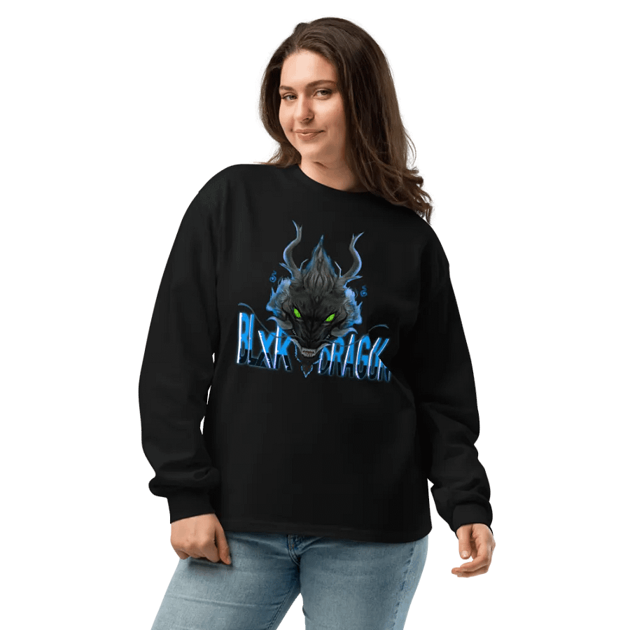 blxkdragons OG Blue flame sweatshirt (front design provided by sister salice) product image (3)