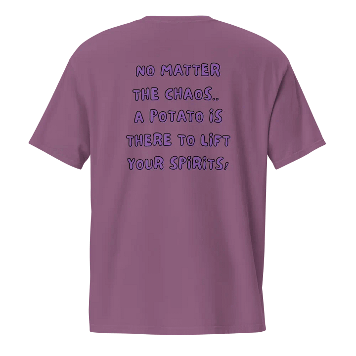 "No Matter the Chaos... A Potato is There to Lift Your Spirits" Pocket Tee 🥔✨ product image (9)