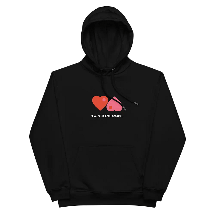'Yin Yang Hearts' Premium Organic Cotton Eco Hoodie product image (2)