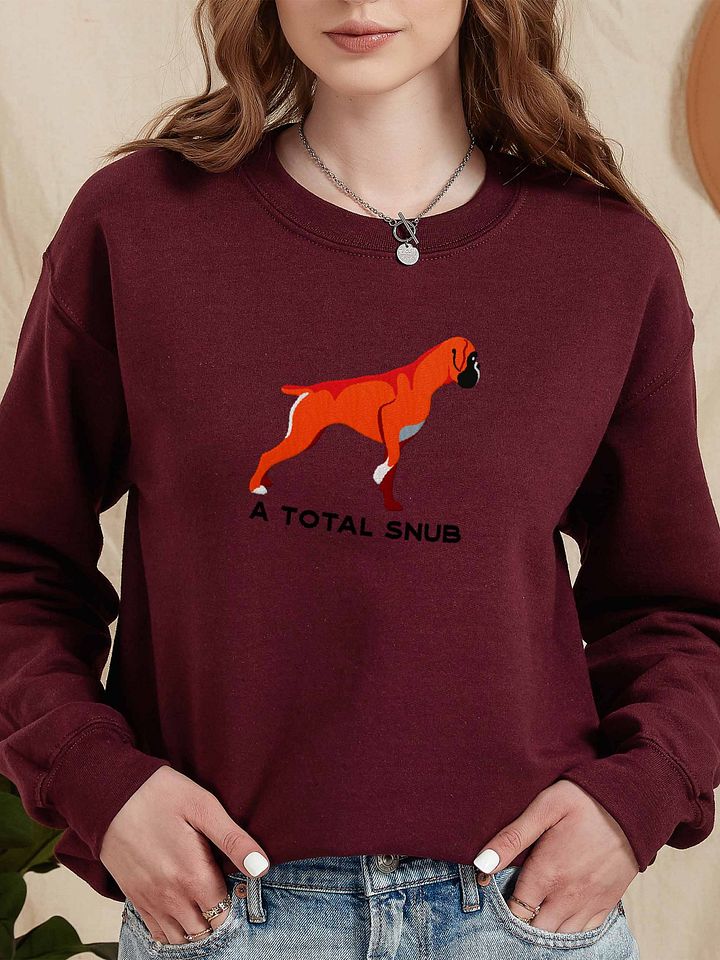 A Total Snub Sweatshirt (Embroidered) of a Boxer(Red) product image (2)