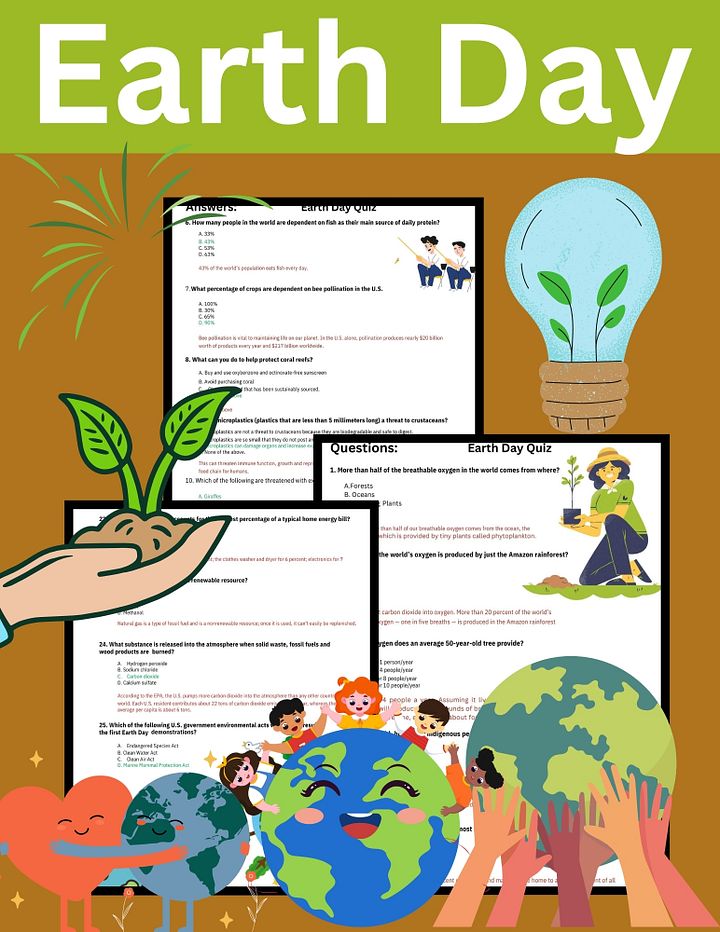 Earth Day Quiz with Answers product image (1)
