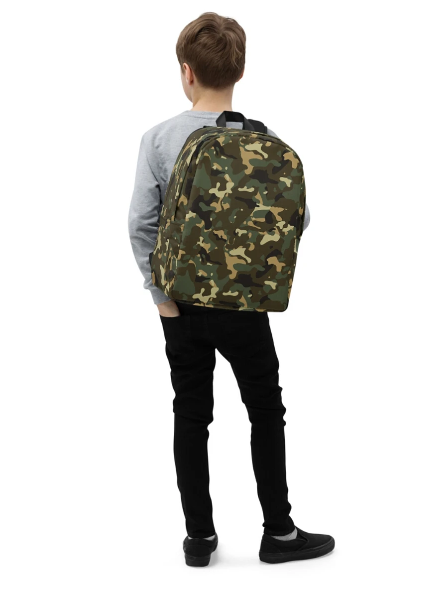 Military Green Camouflage All-Over Print Minimalist Backpack product image (16)