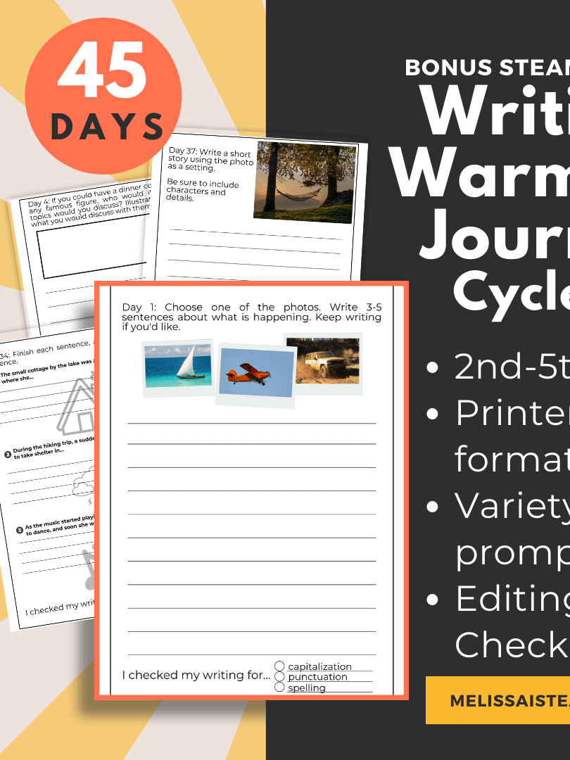 Writing Warm Up Journal FULL YEAR for 2nd-5th Grade Printable, 180 Days product image (6)