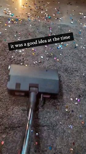 Confetti poppers are NEVER a good idea...