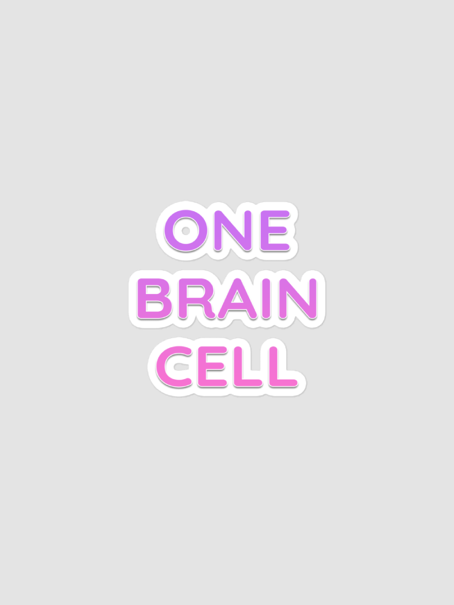 One Brain Cell Kiss Cut Sticker product image (1)