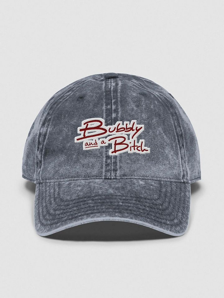 Bubbly and a B*tch embroidered vintage wash dad hat (maroon bubble design) product image (1)