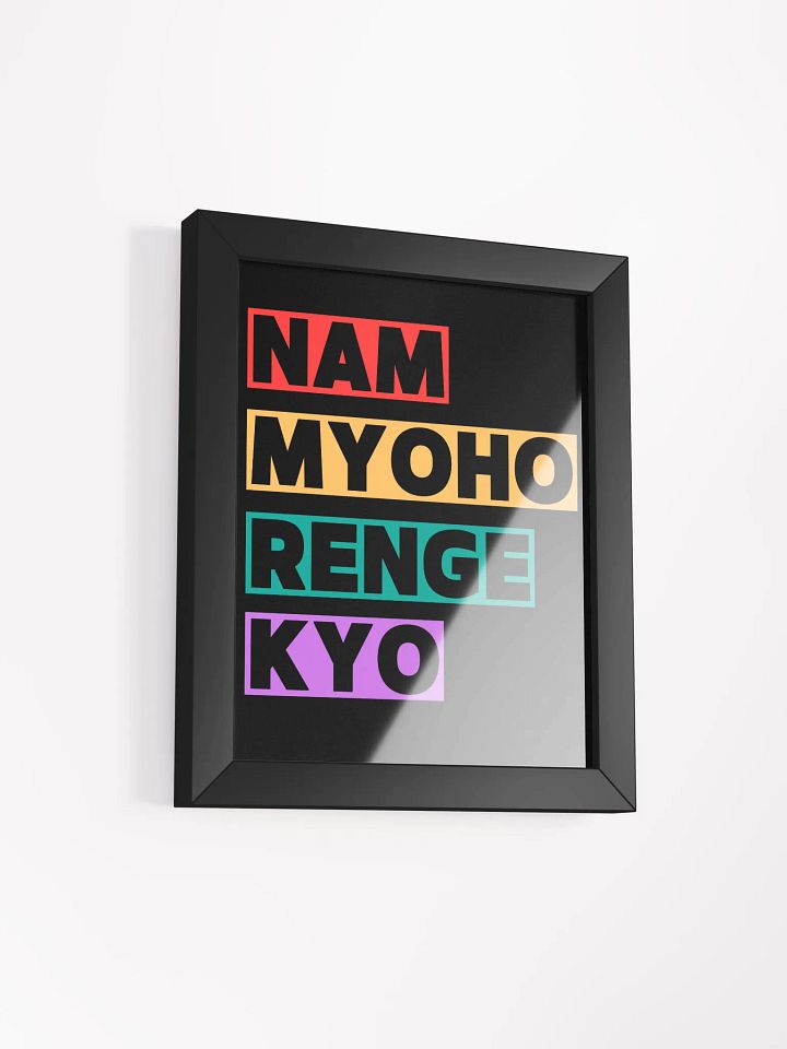 Best Gift: Vibrant Nam-Myoho-Renge-Kyo Framed Matte Poster product image (2)