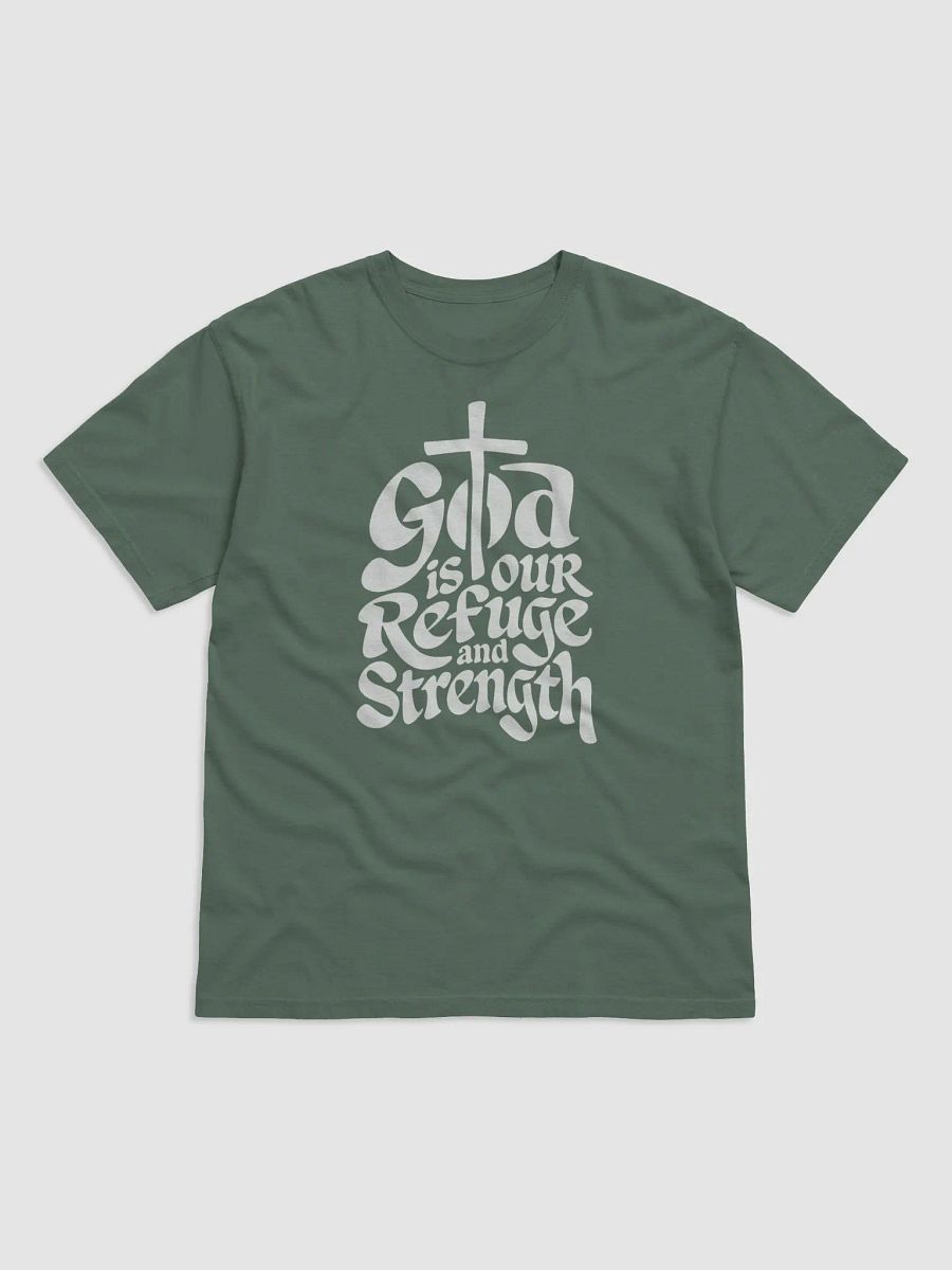 God is Our Refuge and Strength – Psalm 46:1 Bible Verse Comfort Colors T-Shirt product image (3)