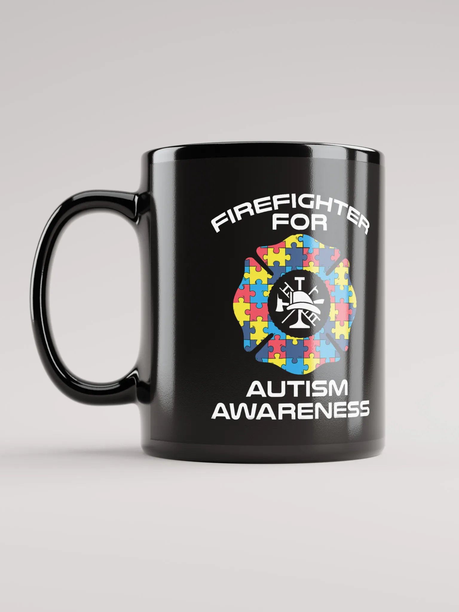 Firefighter for Autism Awareness - Black Mug product image (2)