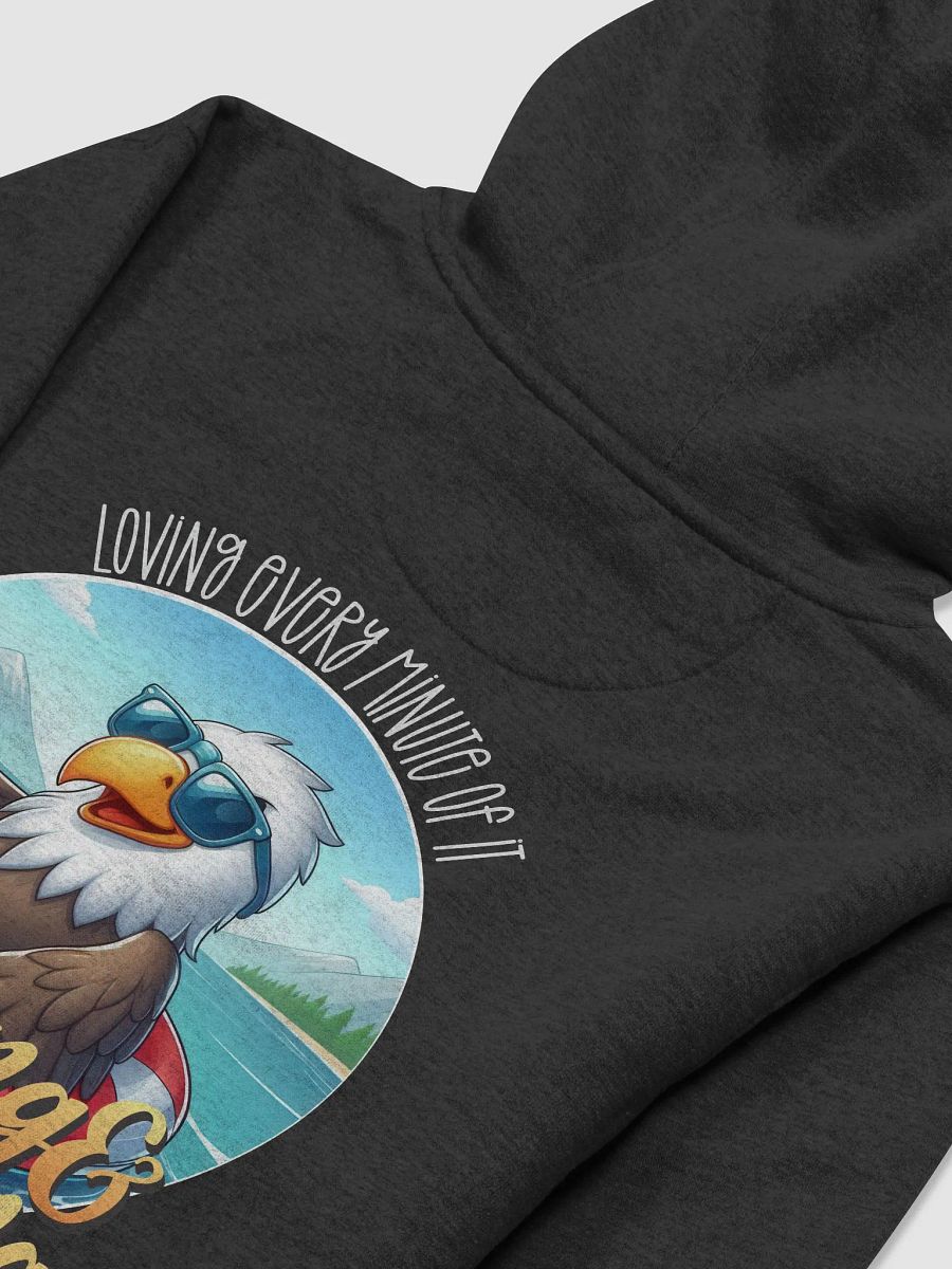 Beaching and Beering Classic Hoodie Eagle on a Floatie wearing Sunglasses product image (23)
