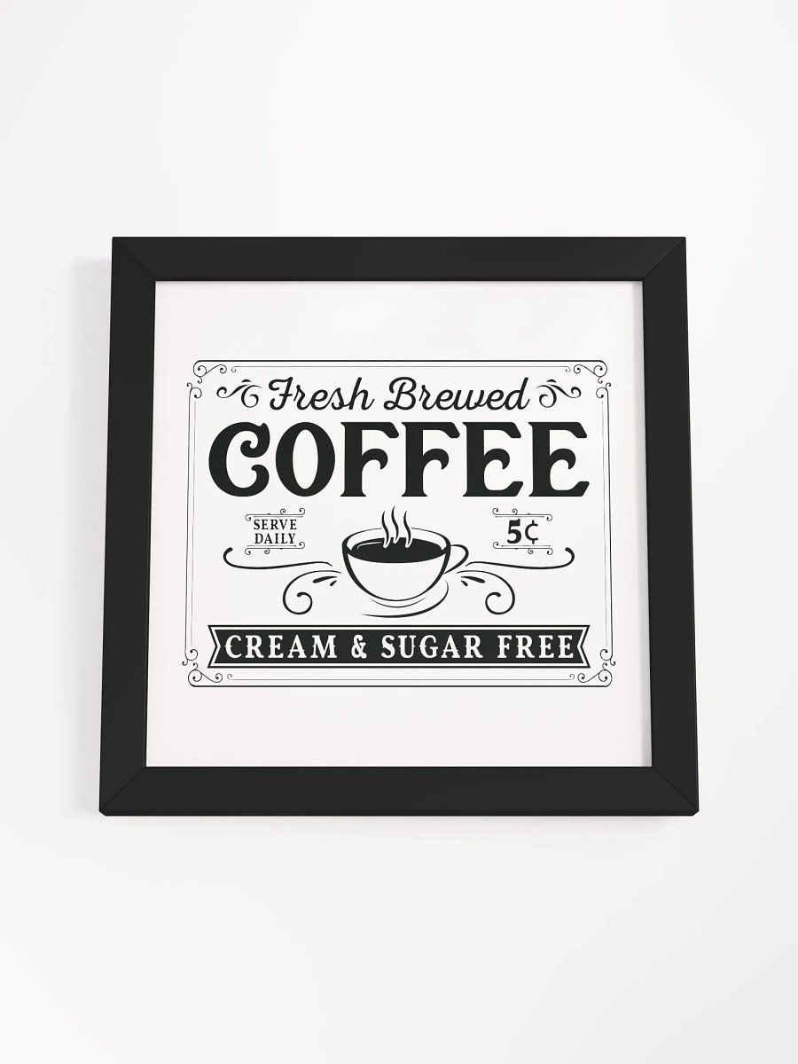 Vintage Fresh Brewed Coffee Framed Poster product image (19)