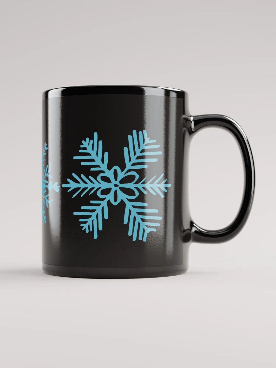 Simple Snowflakes Black Glossy Mug product image (1)