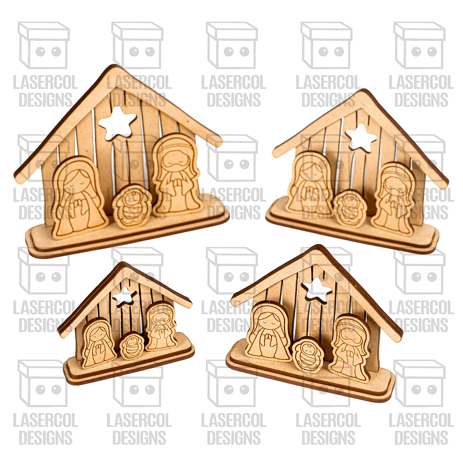 Small Nativity Scene Gift Set 1 - Christmas - Laser Cut Files product image (9)