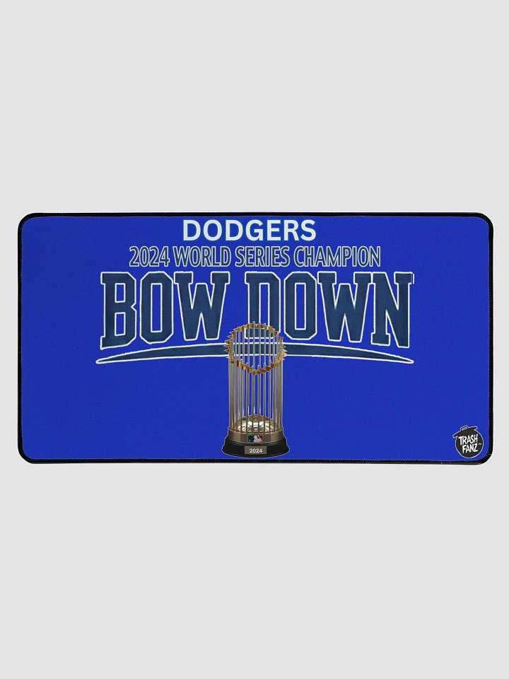 "Bow Down" Blue LA Dodgers 2024 World Series Champion Desktop Mat | MLB Home Locker product image (1)
