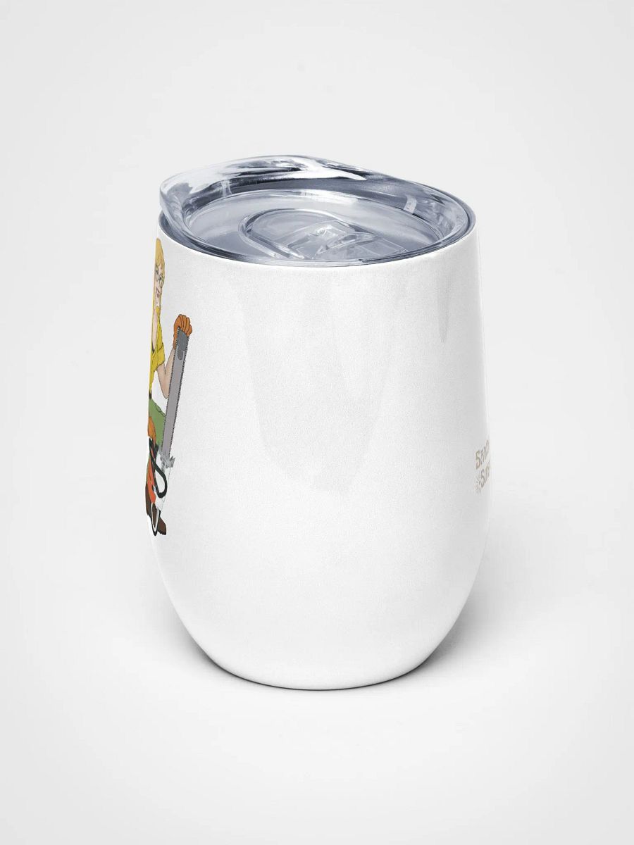 Blonde Chainsaw Pinup Wine Tumbler product image (5)