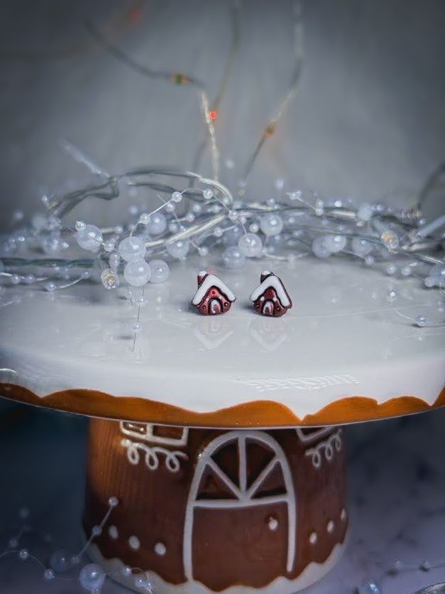 Copper Gingerbread House Studs product image (2)