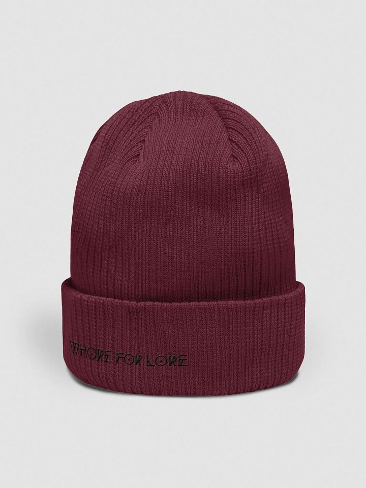 Whore for Lore Embroidered Beanie (Black) product image (8)