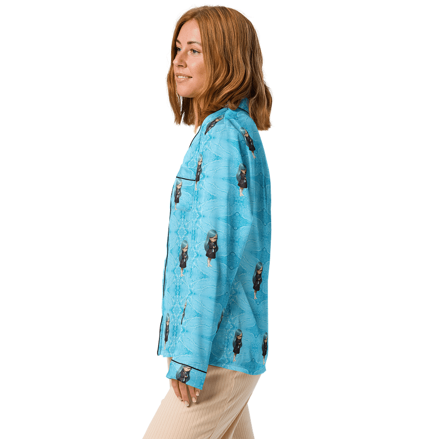(Aqua CHIBI) K Women's Long Sleeve Pajama Top product image (4)