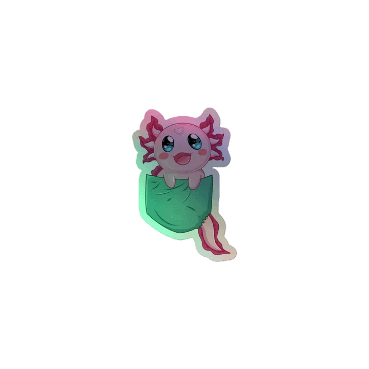 Pocket ChitChat the Axolotl Holographic Sticker product image (1)