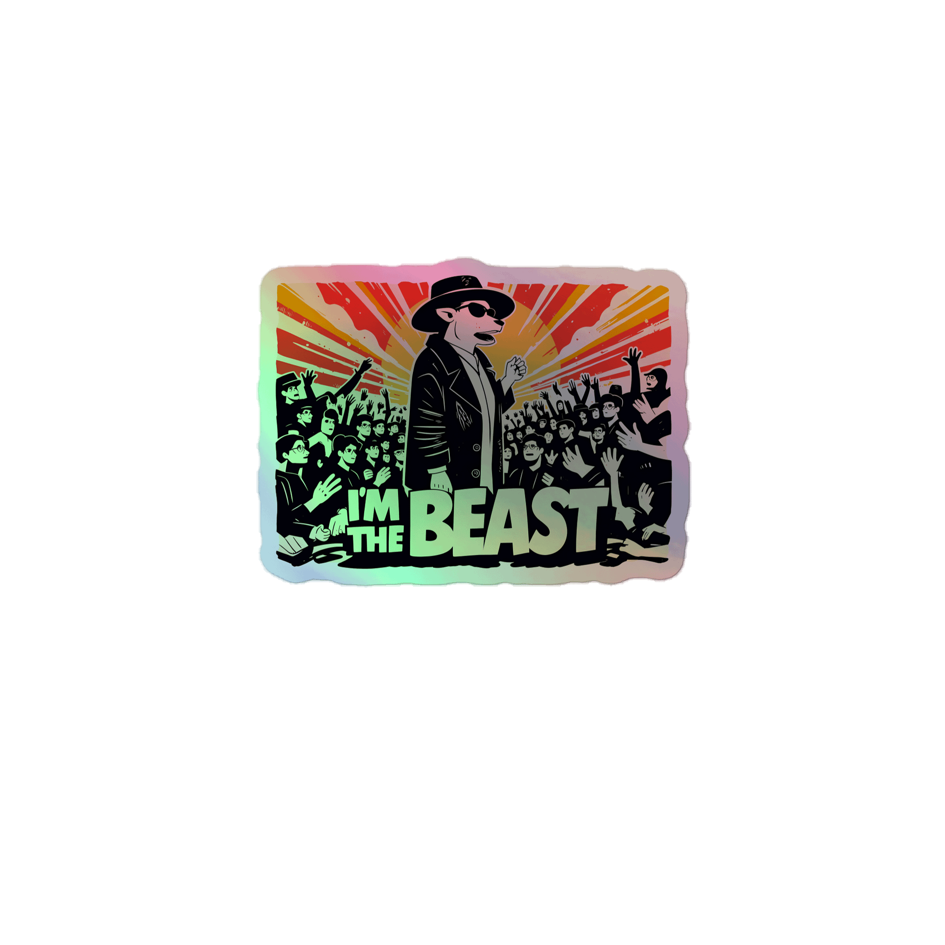 Mysterious Beast Design | 'I'M THE BEAST' | Holographic Sticker product image (1)