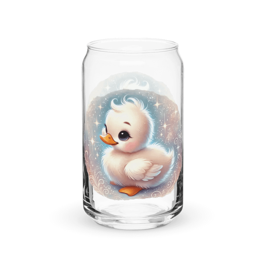 Baby Duckling Glass with Optional Bamboo Lid and Straw product image (1)