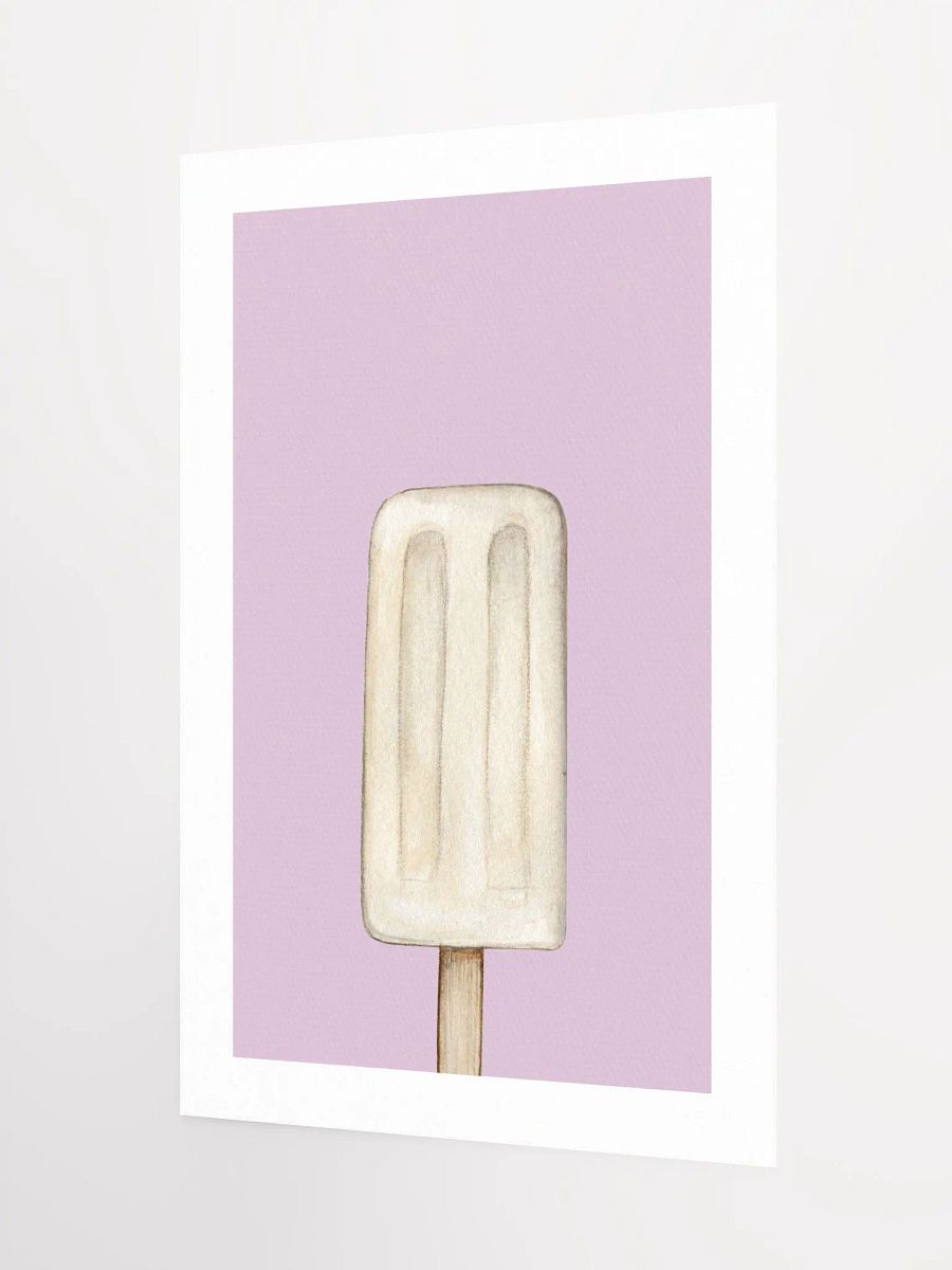 Minimalist White Popsicle on Lilac Background Wall Art product image (8)