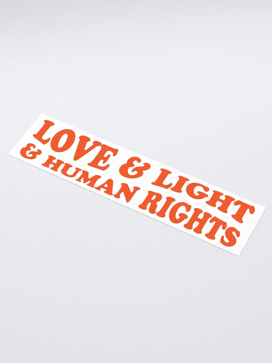 Love, Light & Human Rights Sticker product image (1)