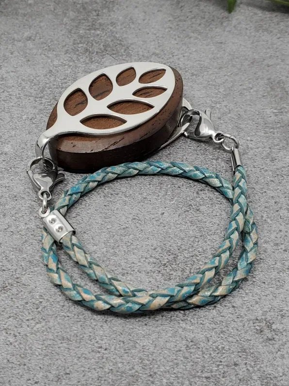 Denim Leather Bolo Wrap Bracelet | Handmade Accessory for Bellabeat Leaf Urban & Ivy product image (2)