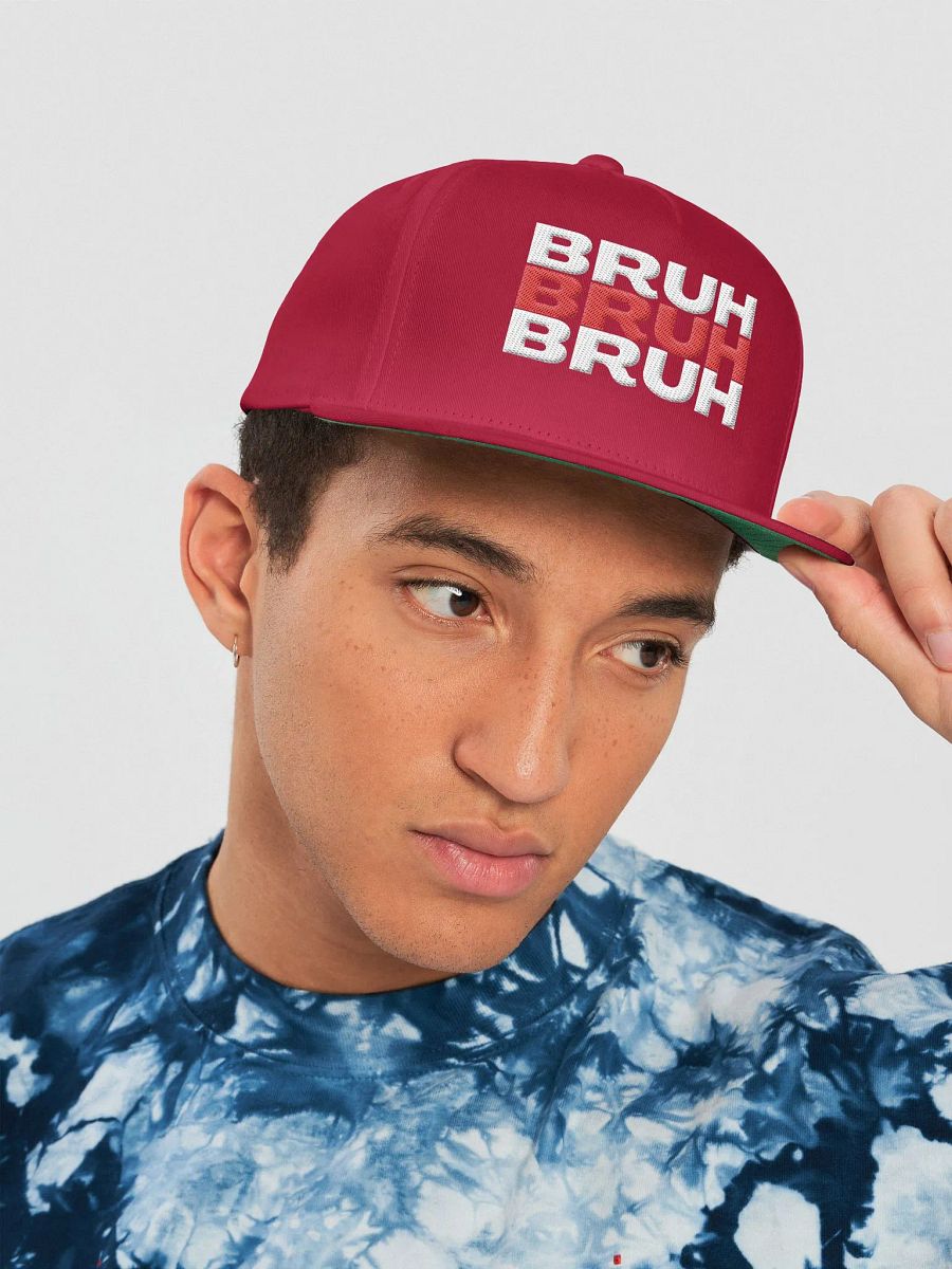 Bruh 3x Snapback Red/White product image (30)