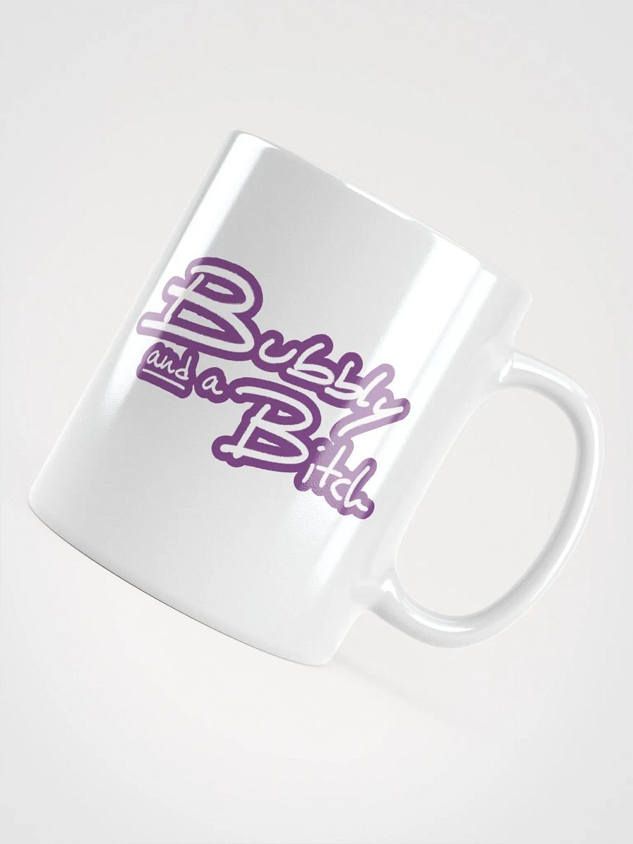 Bubbly and a B*tch (lined design, #763D7D) glossy white mug product image (8)