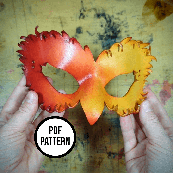 Bird Mask - PDF Pattern for Leather product image (1)