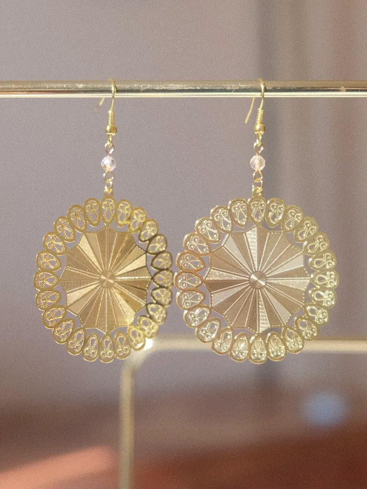 Golden wheel - Citrine earrings product image (1)