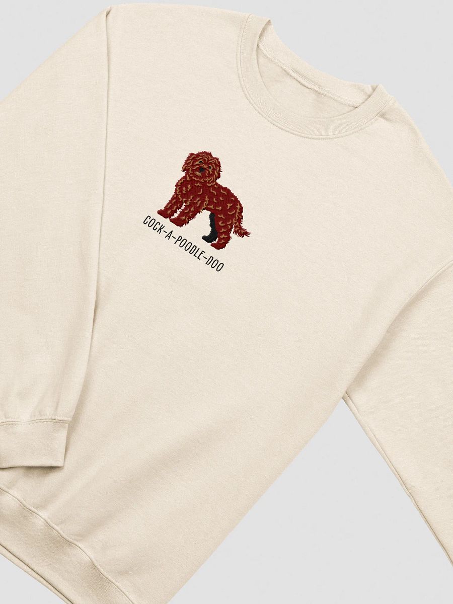 Cock-A-Poodle-Doo Sweatshirt (Embroidered) of a Cockapoo(Chocolate) product image (15)