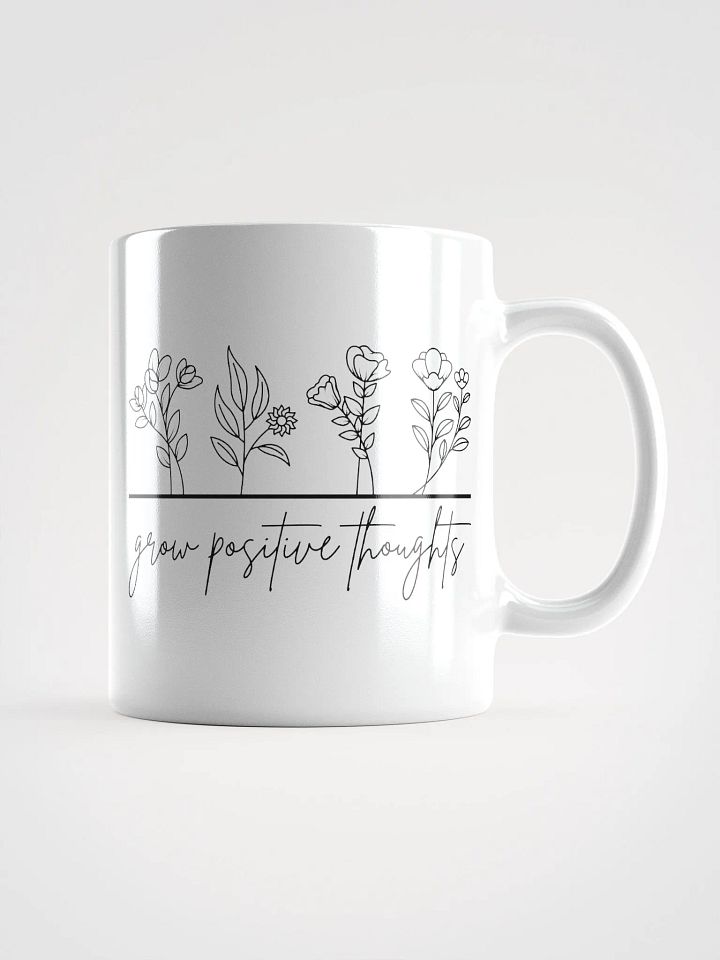 Grow Positive Thoughts White Glossy Mug product image (1)