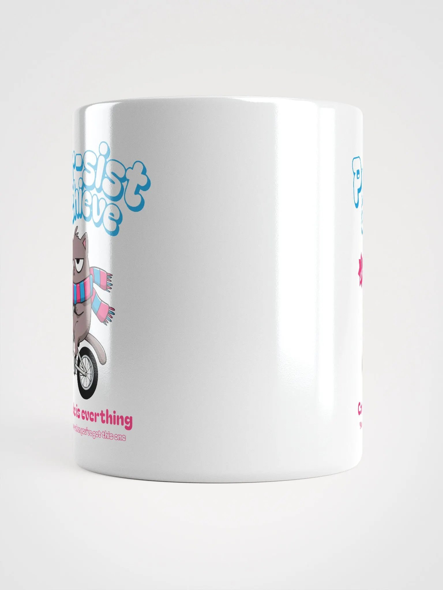 Purr-sist & Achieve - Mug Cute Cat Bike Design product image (13)