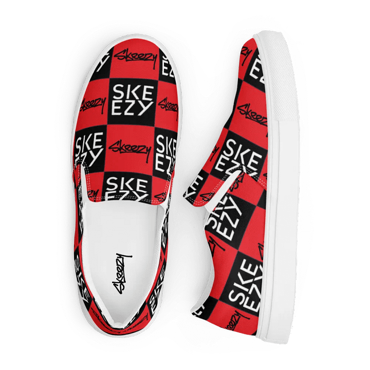 Checkered Skeezy Slip-Ons BLK/RED (Men's) product image (1)