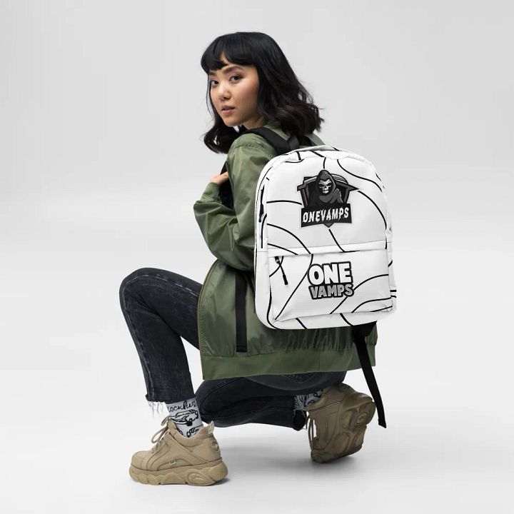 OneVamps Backpack White and Black Spiral product image (2)