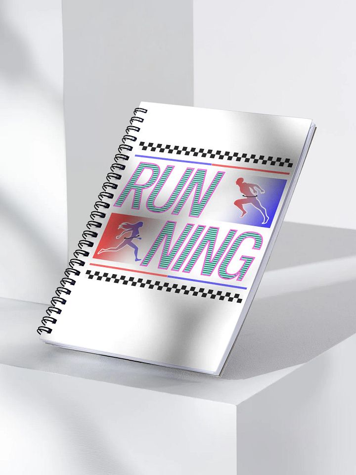 Running Stripes Silhouettes Spiral Notebook product image (2)