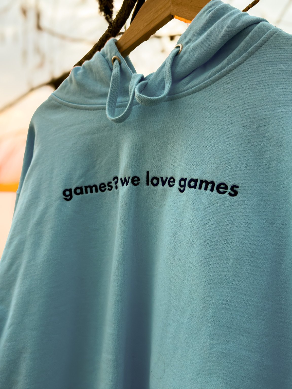 we love games embroidered hoodie product image (1)