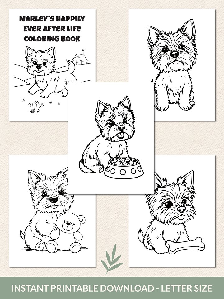 Printable Cute Yorkie Dog Coloring Pages – 34 Fun & Easy Designs product image (2)