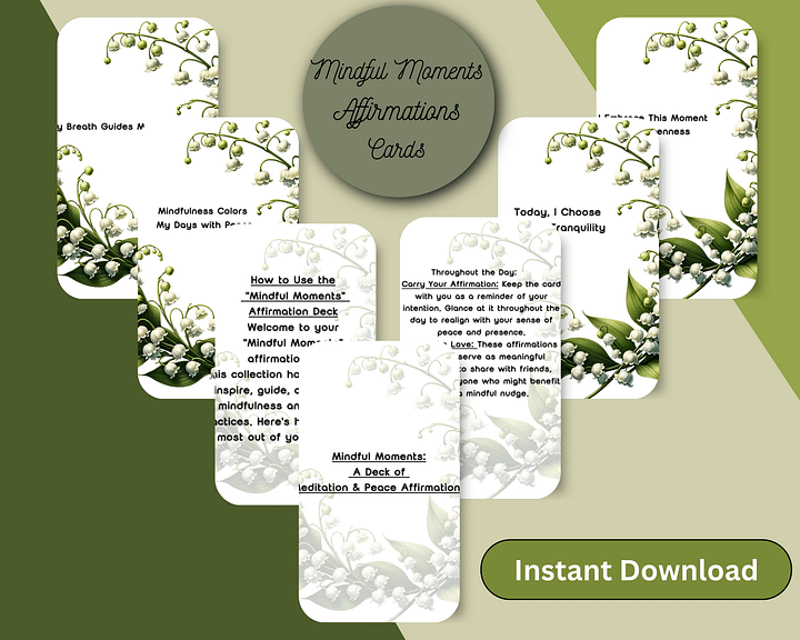Mindful Moments: A Mini Deck of Meditation & Peace Affirmations product image (1)